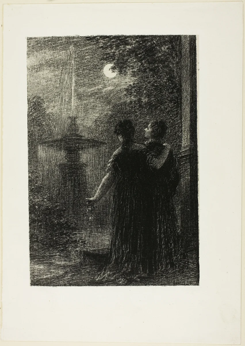 Beatrice and Benedict, Act I: Nocturne, from Hector Berlioz's Opera "Beatrice and Benedict (1862)" by Henri Fantin-Latour, print, 1883-1893