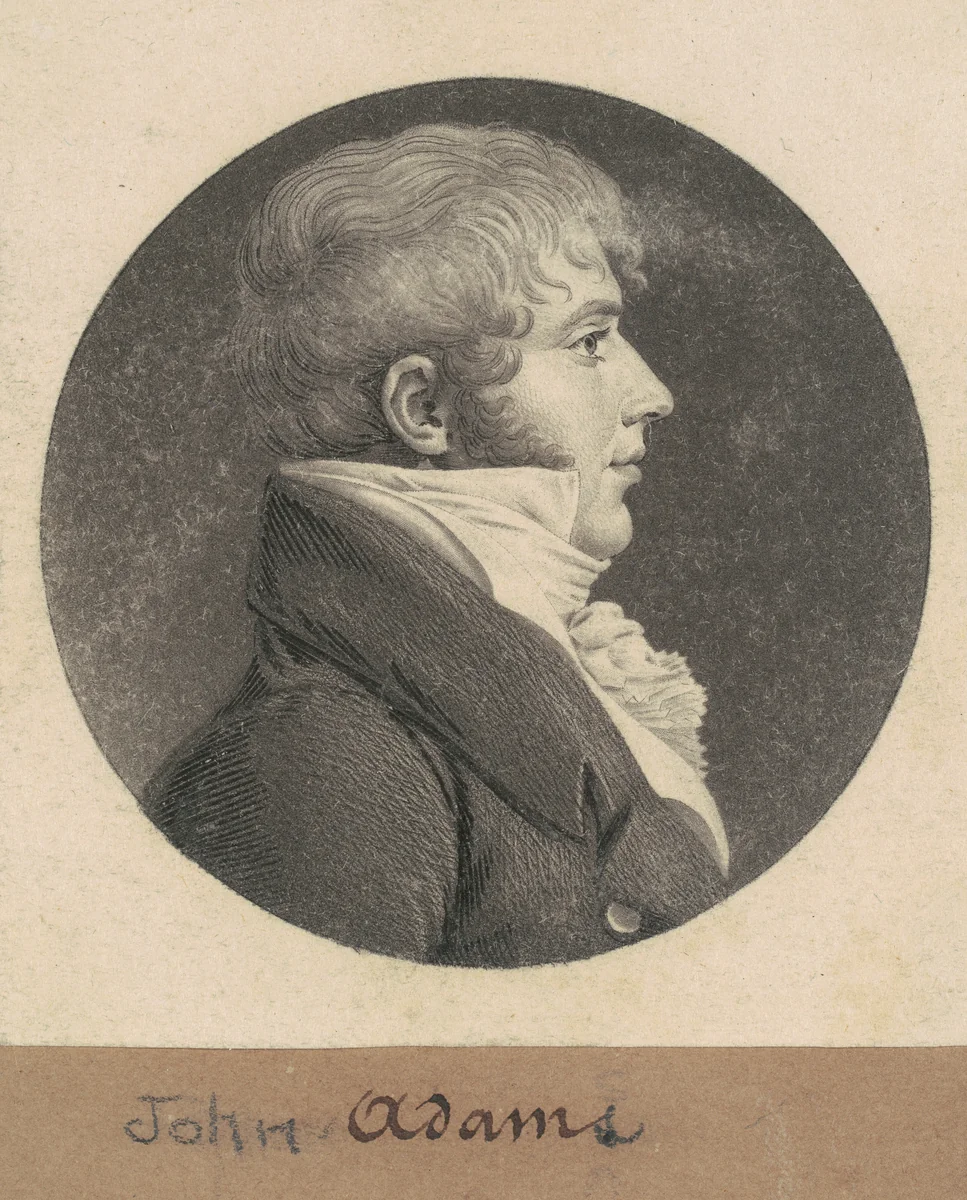 John Strong Adams by Charles B. J. Févret de Saint-Mémin, print, 1809
