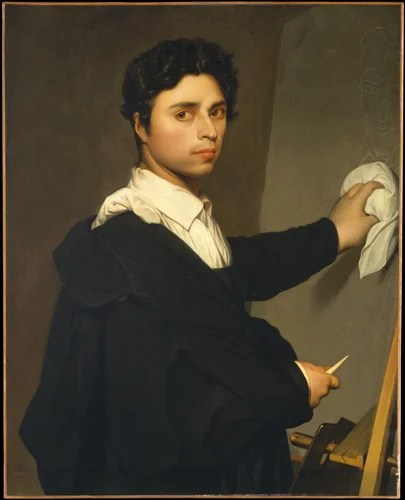Ingres (1780–1867) as a Young Man by Laurence-Augustine Jubé Héquet, painting, 1845-1865