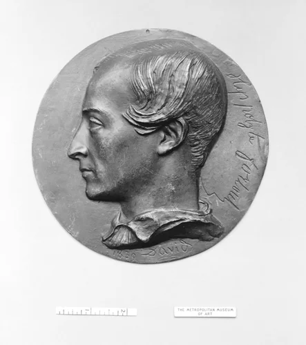 Hippolyte Fortoul (1811–1856), French man-of-letters and politician by Pierre-Jean David d'Angers, metalwork, 1839