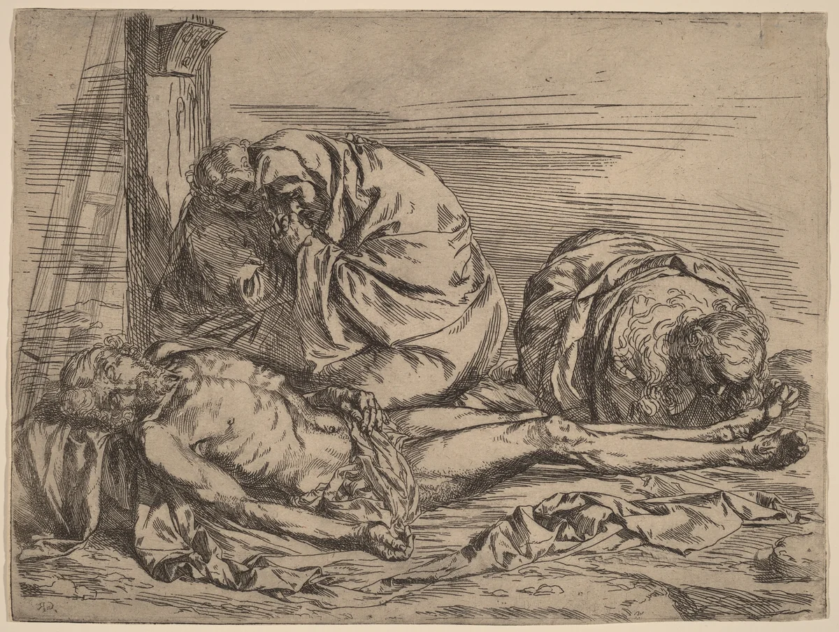 The Lamentation by Jusepe de Ribera, print, 1624