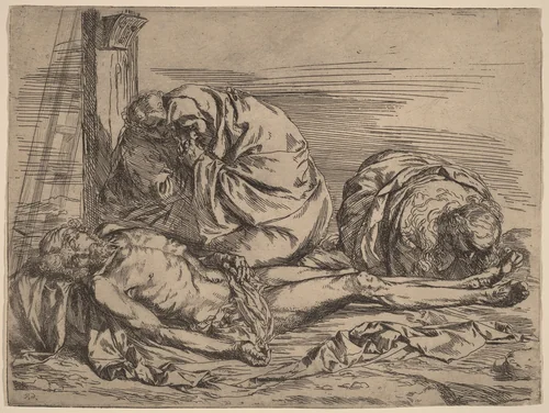 The Lamentation by Jusepe de Ribera, print, 1624