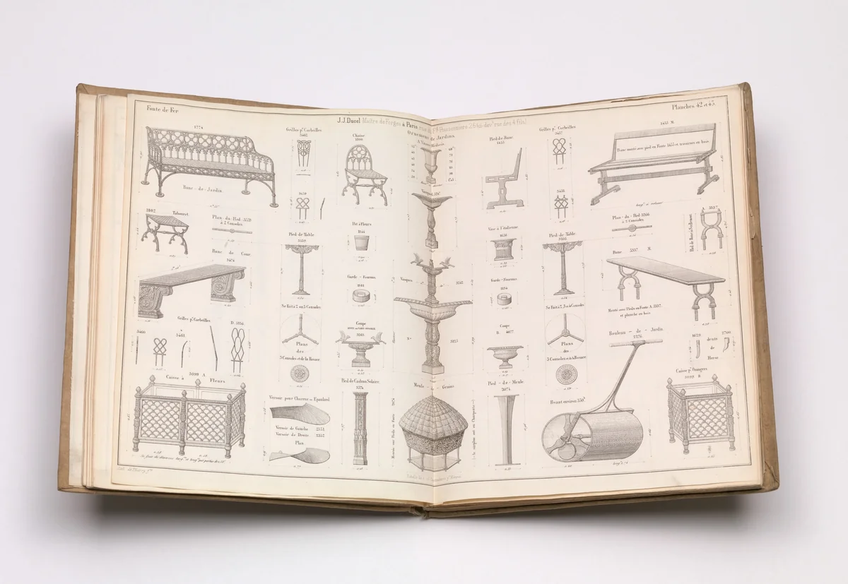 [Catalogue of Ironwork] by J. J. Ducel Fils, book, 1825-1845