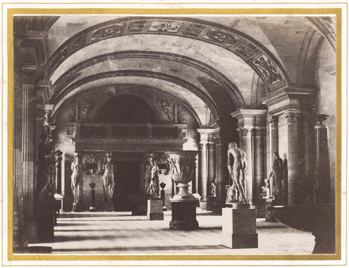 Salle des Cariatides, au Musée du Louvre by Charles Marville, photograph, 1851