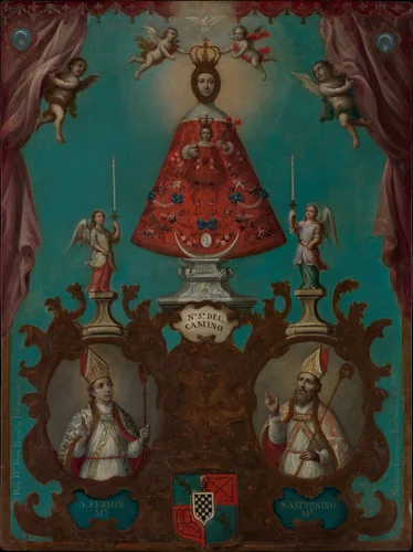 The Virgin of El Camino with St. Fermín and St. Saturnino by Nicolás Enríquez, artwork, 1773
