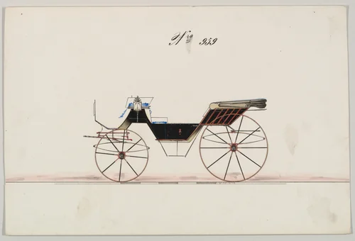 Design for Vis-à-vis, no. 959 by Brewster & Co., drawing, 1850-1870