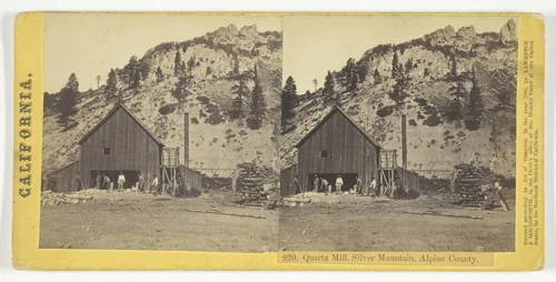 Quartz Mill, Silver Mountain, Alpine County, California, No. 920 from the series "California" by Lawrence & Houseworth, photograph, 1865