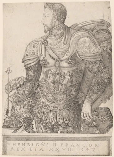 Portret van Hendrik II van Frankrijk by Unknown, print, 1547