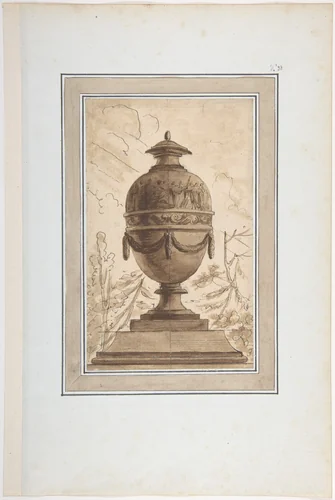 Study for a Vase in a Suite of Vase Designs by Louis Joseph le Lorrain, drawing, 1715-1759