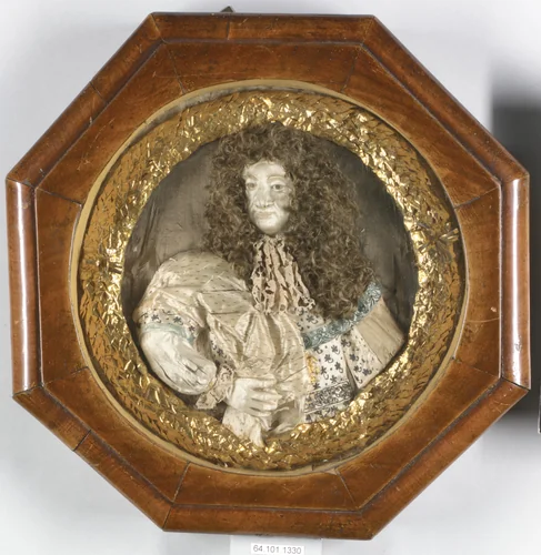 Portrait of Charles II in raised work embroidery by John Baptist Gaspars, textile, 1670-1680