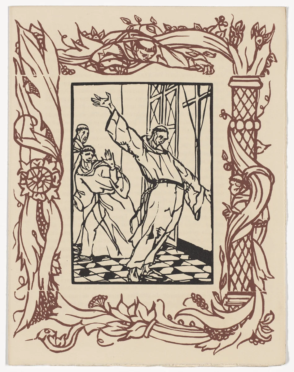 Plate (page 361) from Les Petites Fleurs de St. François (The Little Flowers of St. Francis) by Émile Bernard, illustrated book, 1928