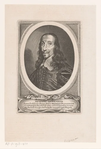 Portret van Heinrich Langenbeck by Matthäus Merian, book, 1652