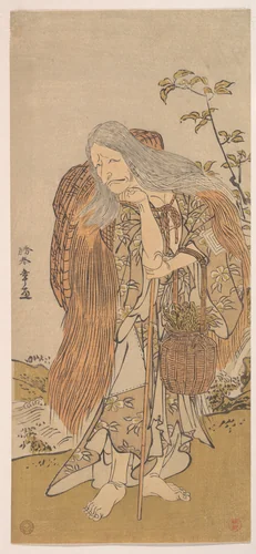 Ichikawa Danjūrō V in the Role of Shiromasu-baba by Katsukawa Shunshô (勝川春章), print, 1786