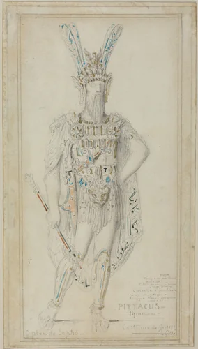 Pittacus the Tyrant in War Costume by Gustave Moreau, drawing, 1883