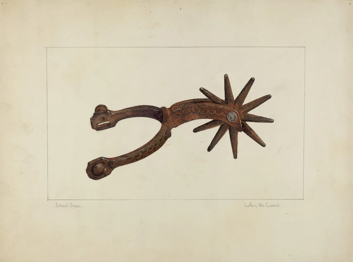 Spurs by LeRoy McCarrel, index of american design, 1935-1942