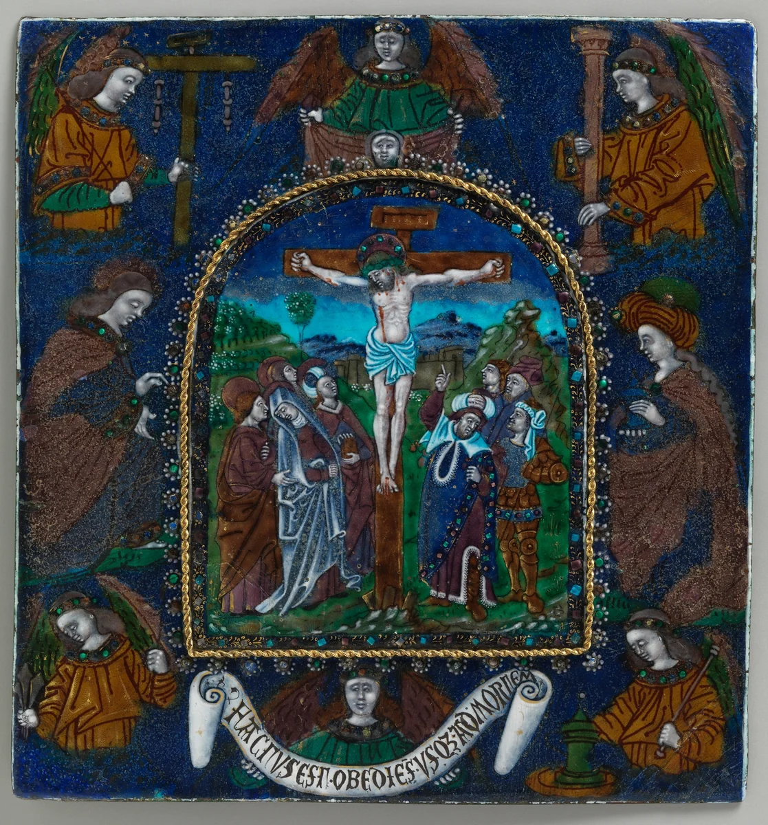 Plaque with the Crucifixion by Master of the Orléans Triptych, other, 1500-1599
