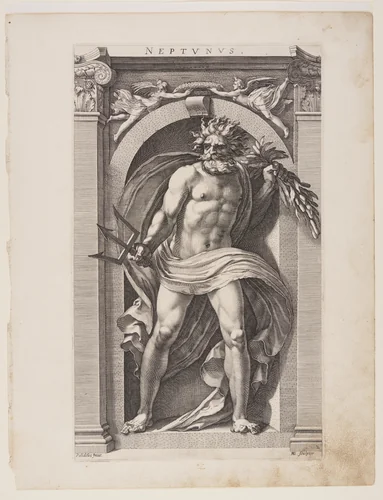 Neptunus, from Eight Pagan Gods by Hendrick Goltzius, print, 1592