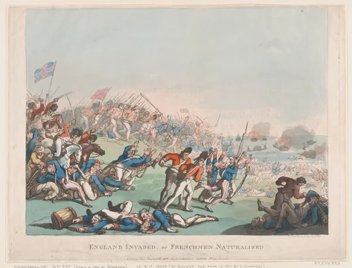England Invaded, or Frenchmen Naturalized by Thomas Rowlandson, print, 1803
