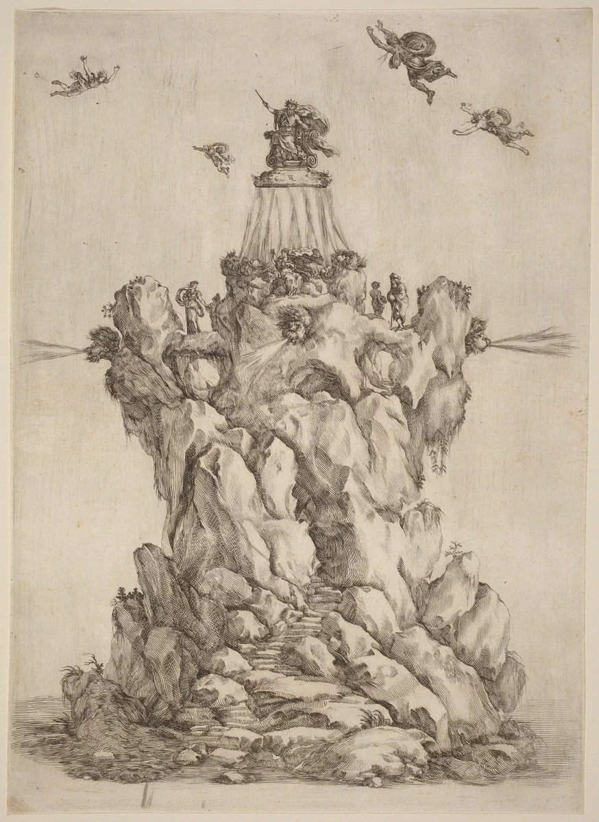 The Rock of Aeolus by Stefano della Bella, print, 1652