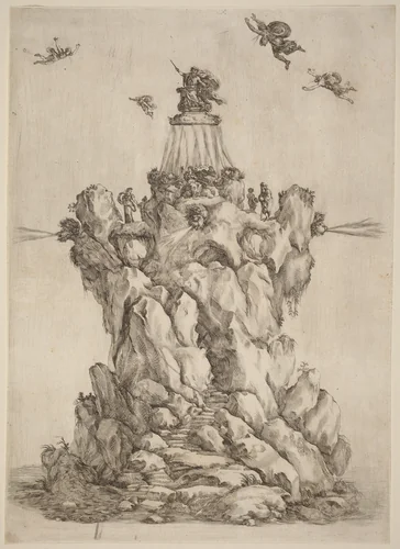 The Rock of Aeolus by Stefano della Bella, print, 1652