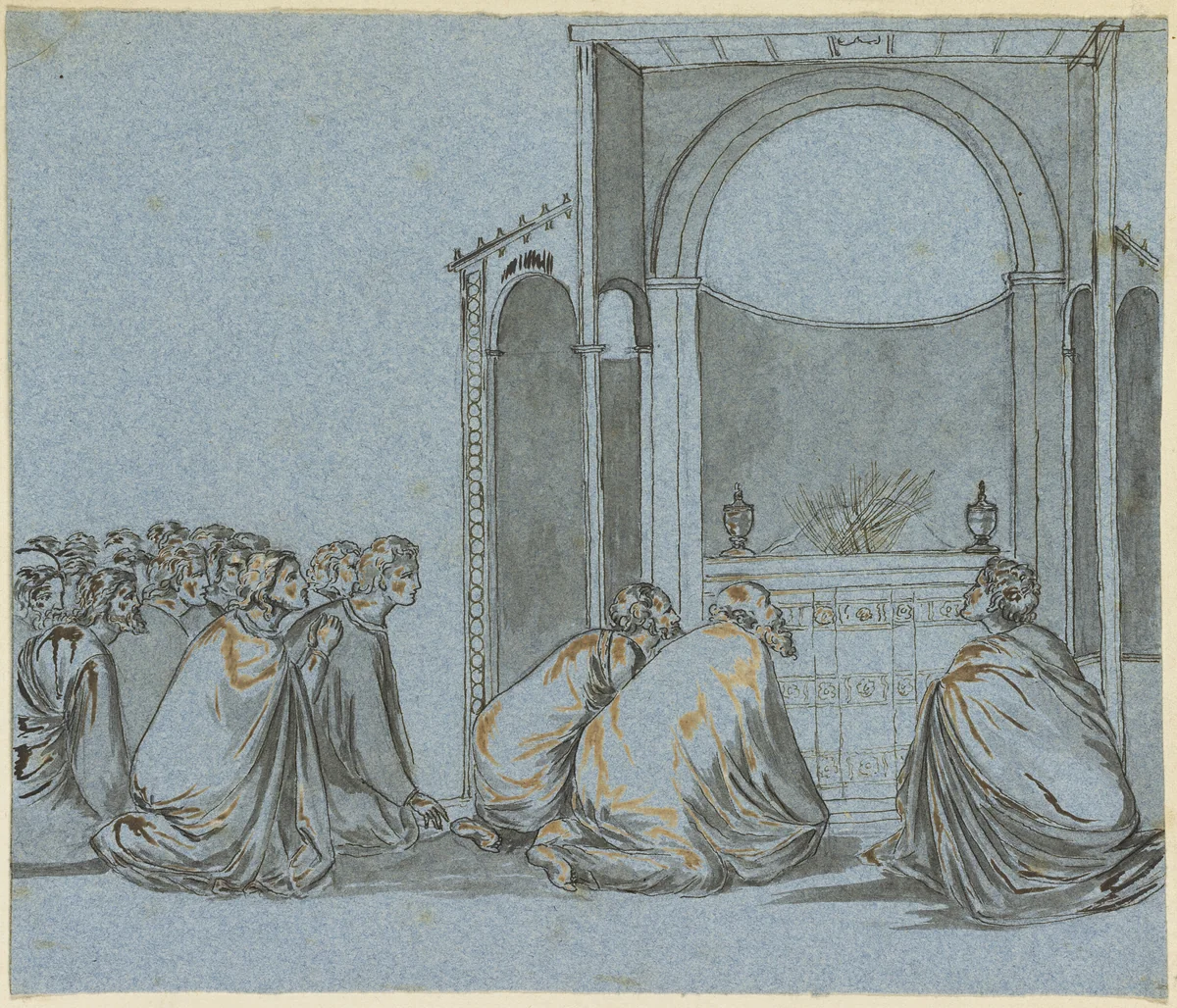 Prayer for the Flowering of the Rods by Giotto, drawing, 1780-1820
