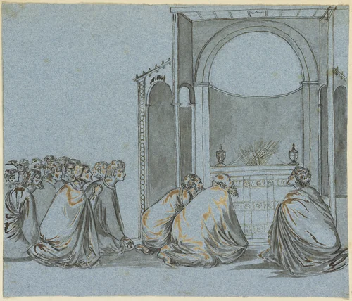 Prayer for the Flowering of the Rods by Giotto, drawing, 1780-1820