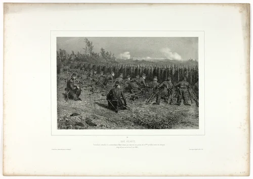 Travelling sappers, from Souvenirs d’Italie: Expédition de Rome by Denis Auguste Marie Raffet, print, 1853