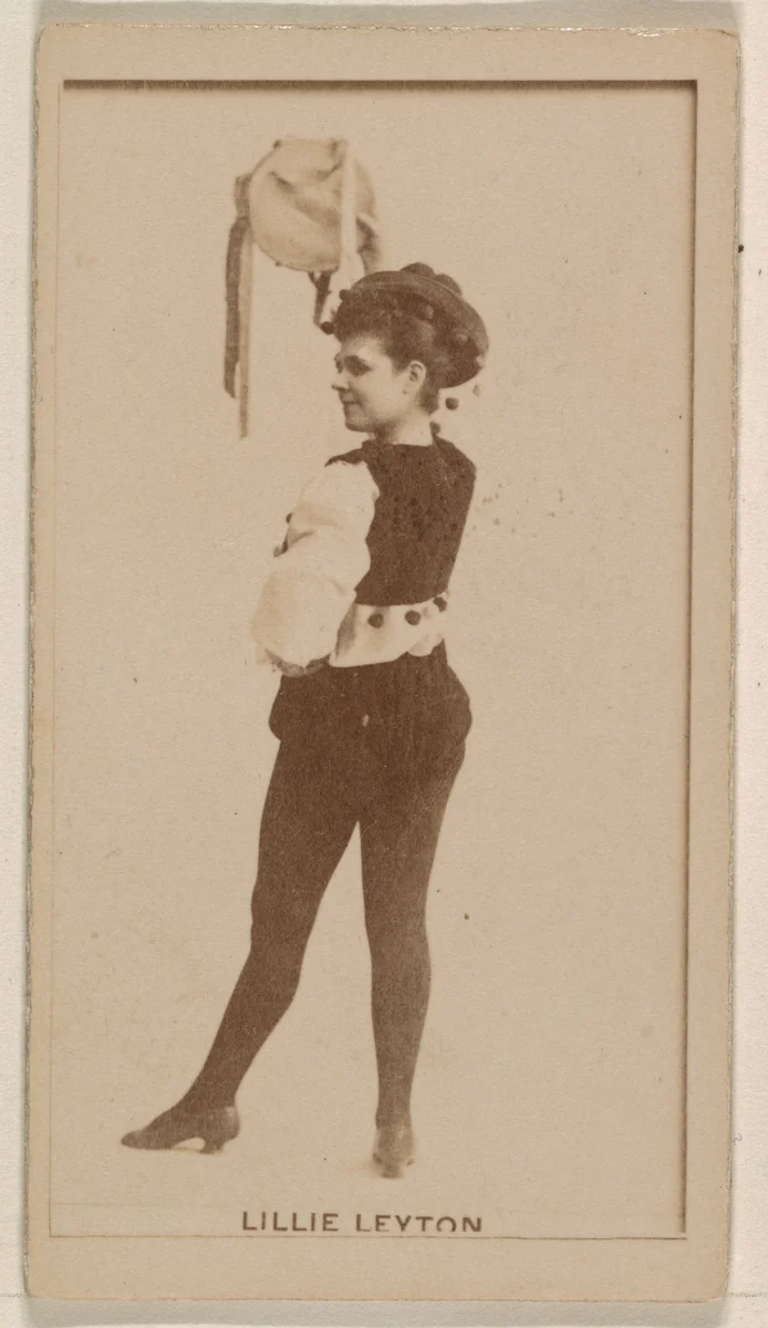 Lillie Leyton, from the Actresses series (N245) issued by Kinney Brothers to promote Sweet Caporal Cigarettes by Kinney Brothers Tobacco Company, photograph, 1890