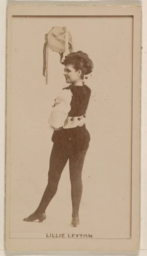 Lillie Leyton, from the Actresses series (N245) issued by Kinney Brothers to promote Sweet Caporal Cigarettes by Kinney Brothers Tobacco Company, photograph, 1890