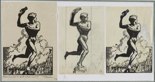 Brado, Vainqueur du géants Antigoras by Auguste Louis Lepère, drawing, 1914