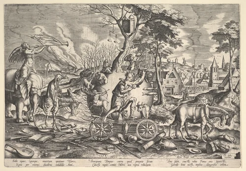 The Triumph of Time by Philips Galle, print, 1574