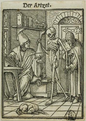 The Physician by Hans Holbein, print, 1517-1543