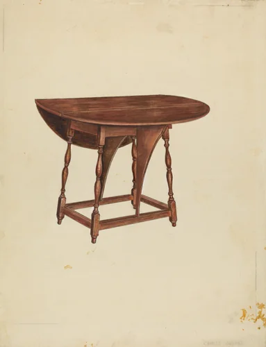 Butterfly Table by Charles Squires, index of american design, 1940