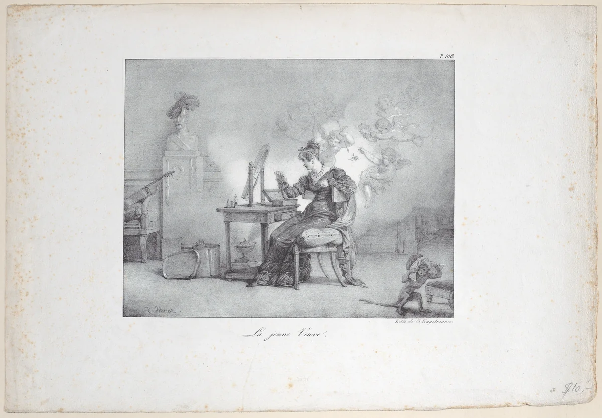 The Young Widow by Horace Vernet, print, 1813-1826