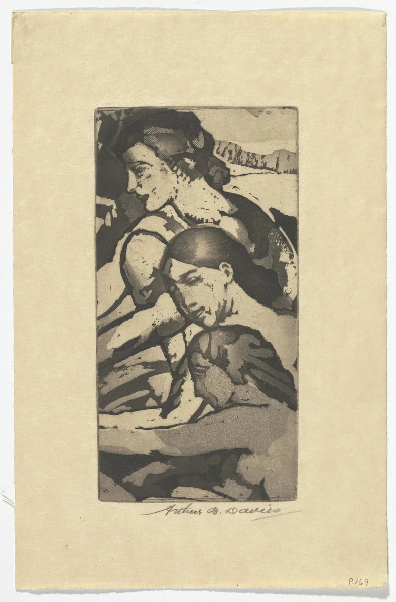 Toil of Three by Arthur B. Davies, print, 1919