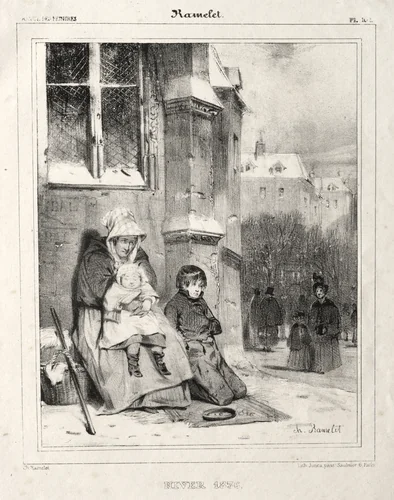 Winter by Charles Ramelet, print, 1836
