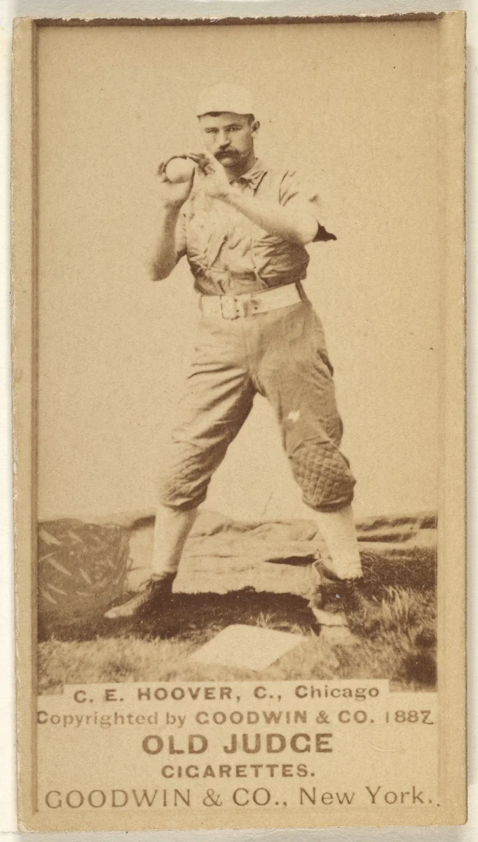 C.E. Hoover, Catcher, Chicago, from the Old Judge series (N172) for Old Judge Cigarettes by Goodwin & Company, photograph, 1887