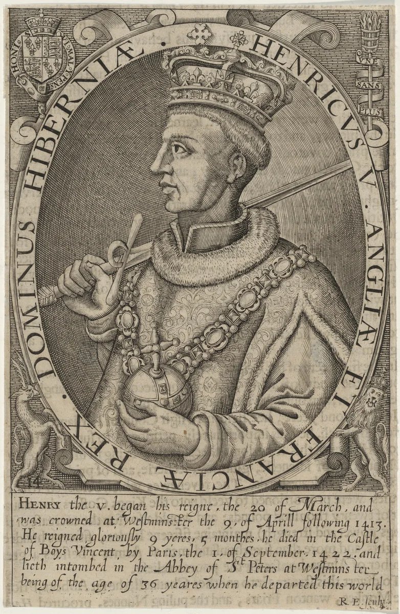 King Henry V by Renold Elstrack, print, 1571-1625