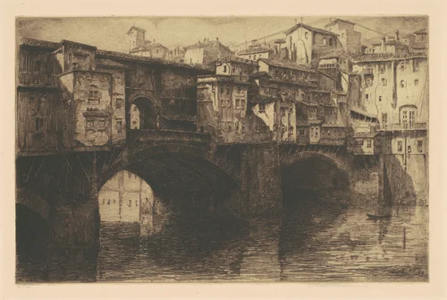 Ponte Vecchio, Florence by George Walter Chandler, print, 1909