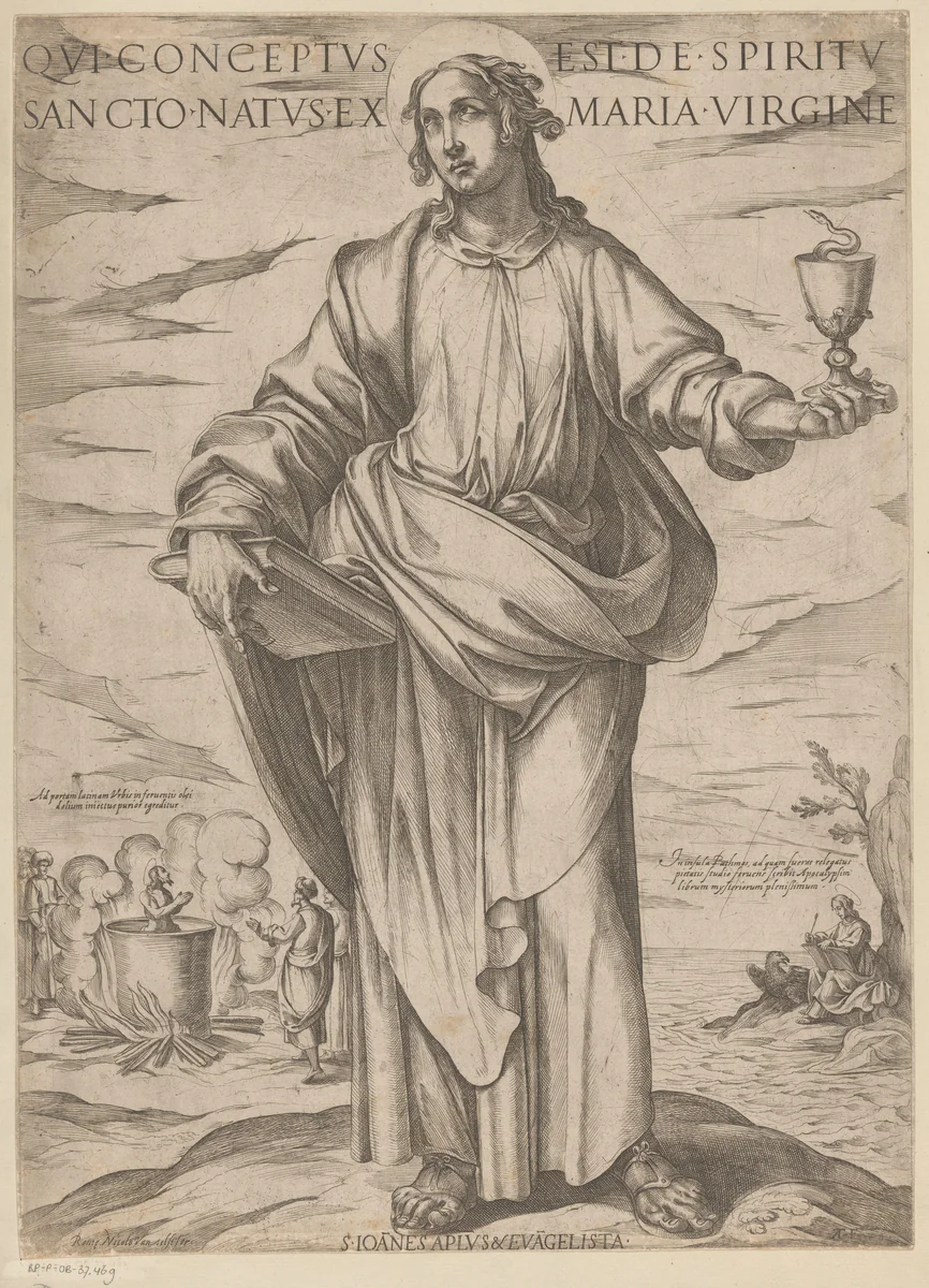 De heilige Johannes by Unknown, print, 1565-1630