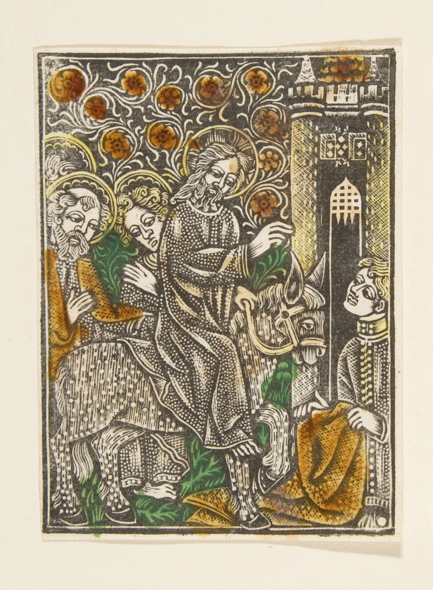 Christ's Entry into Jerusalem by anonymous, print, 1470-1500