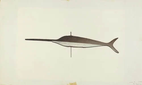 Swordfish Weather Vane by Robert Pohle, index of american design, 1938