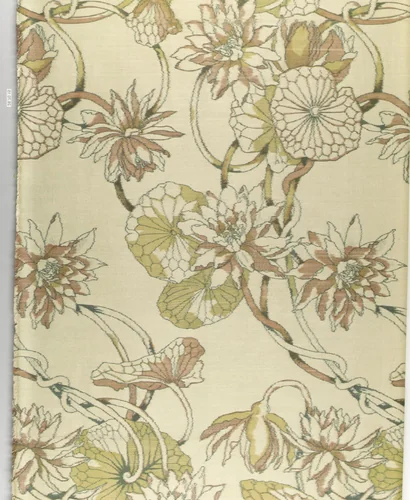 Water-lily textile by Associated Artists, artwork, 1883-1900