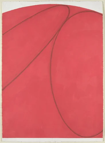 Curved Plane / Figure VII (center panel) by Robert Mangold, drawing, 1937-1997