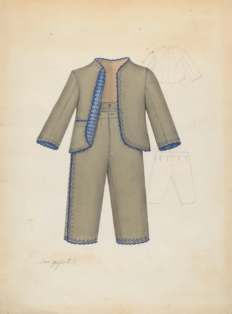 Boy's Suit by Sara Garfinkel, index of american design, 1937
