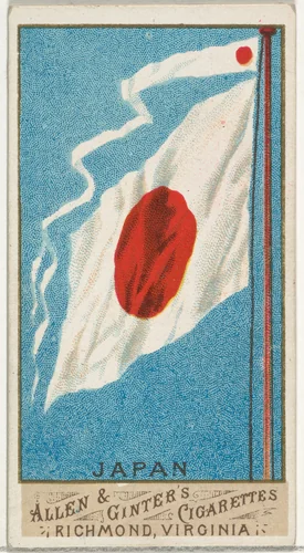 Japan, from Flags of All Nations, Series 1 (N9) for Allen & Ginter Cigarettes Brands by Allen & Ginter, print, 1887
