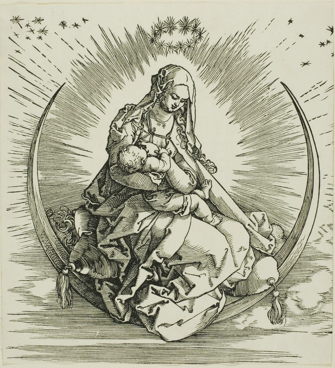 The Virgin on the Crescent, from The Life of the Virgin by Albrecht Dürer, print, 1511