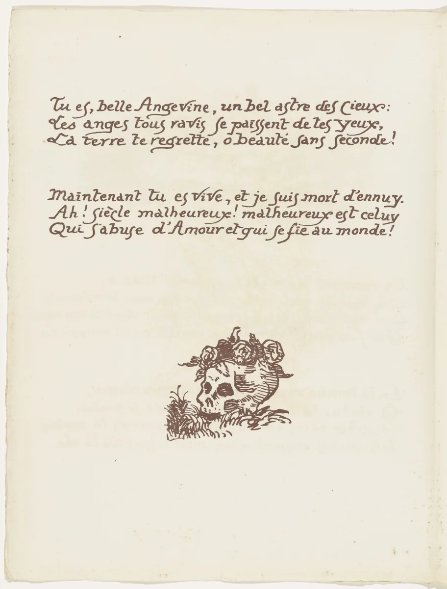 Tailpiece (folio 100 verso) from Les Amours (The Loves) by Émile Bernard, illustrated book, 1915