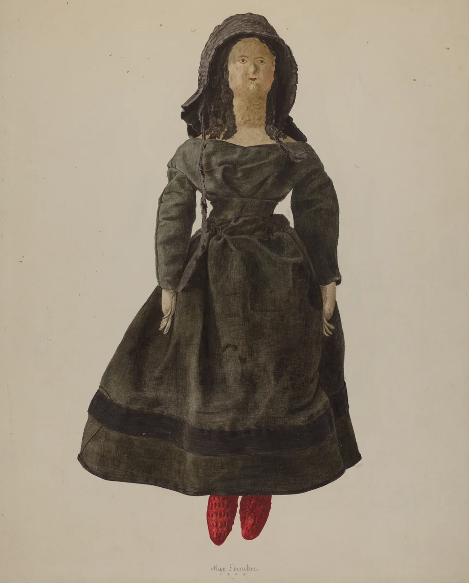 Quaker Doll by Max Fernekes, index of american design, 1938