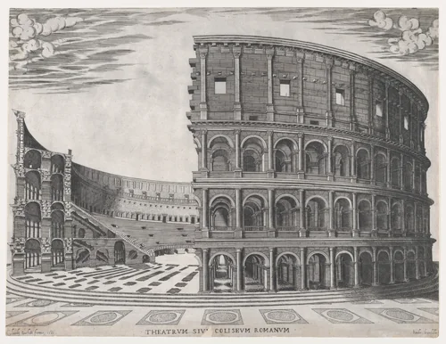 The Colosseum, from "Speculum Romanae Magnificentiae" by Giovanni Ambrogio Brambilla, print, 1581